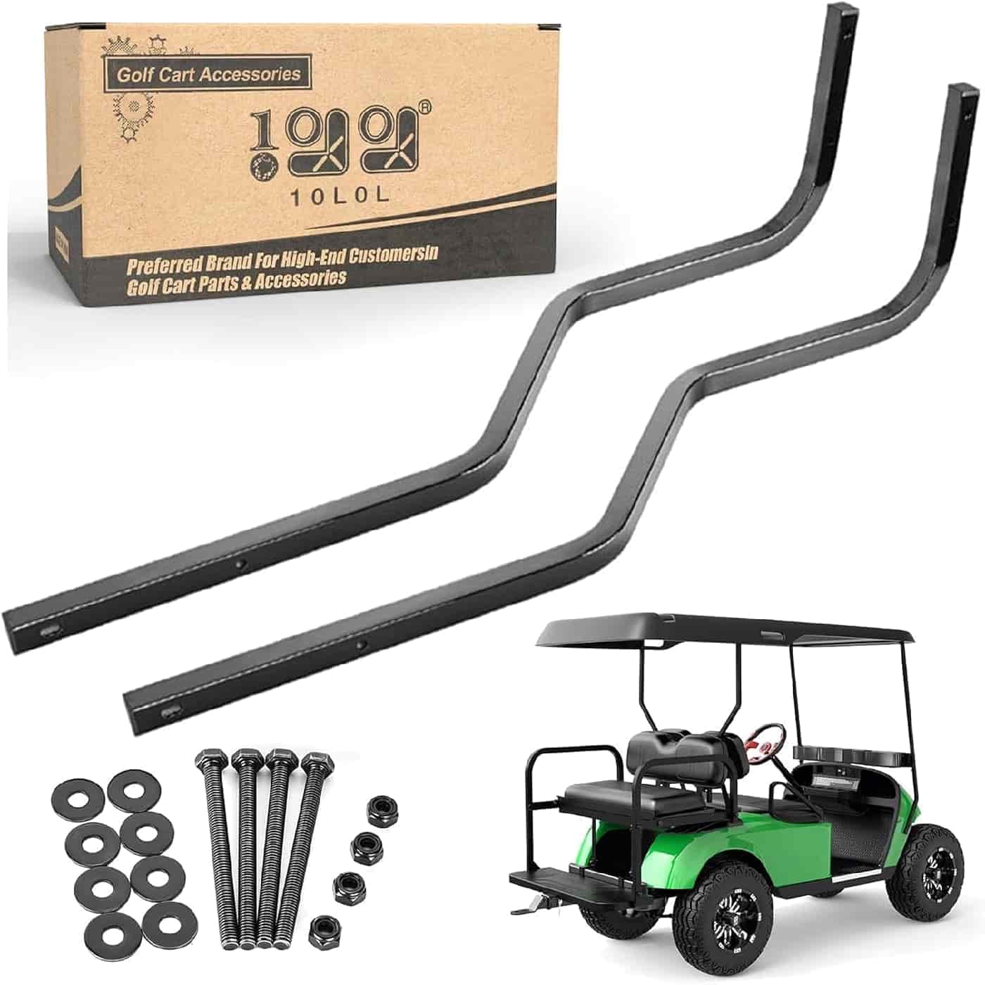 10L0l Heavy Duty Rear Strut Support Brackets For Ezgo Txt 88 Inch Long Roof Golf Carts