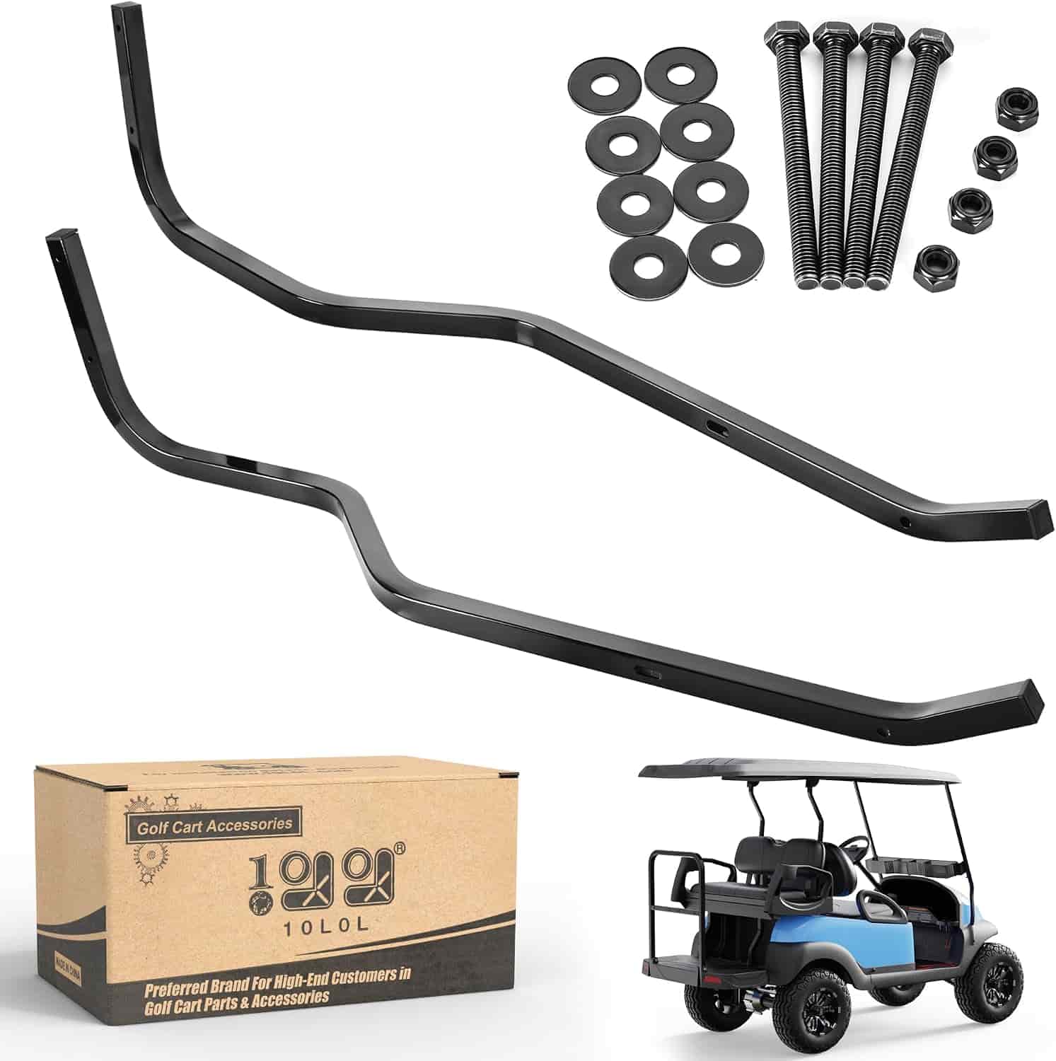 10L0l Golf Cart Rear Roof Support Brackets For Club Car Precedent 88" Long Roof