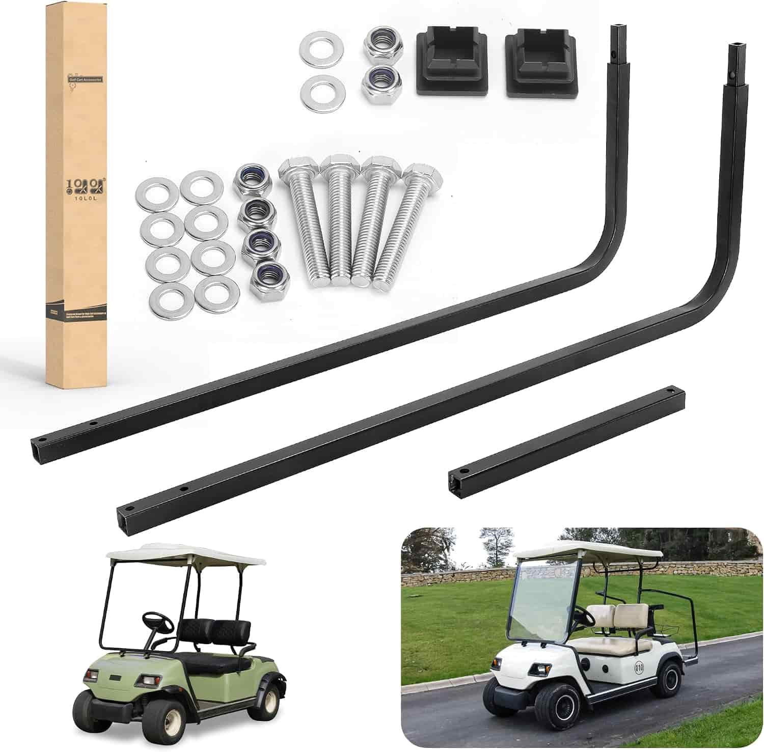 10L0l Golf Cart Front Roof Strut Brackets For Yamaha G22 – Heavy Duty Repair Kit