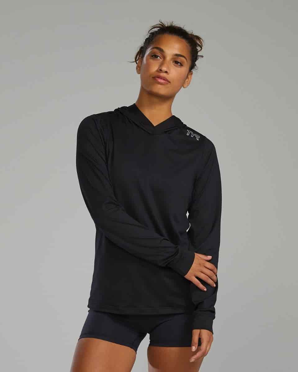 Sls Women's Tech Performance Hoodie - Solid / Heather Grey