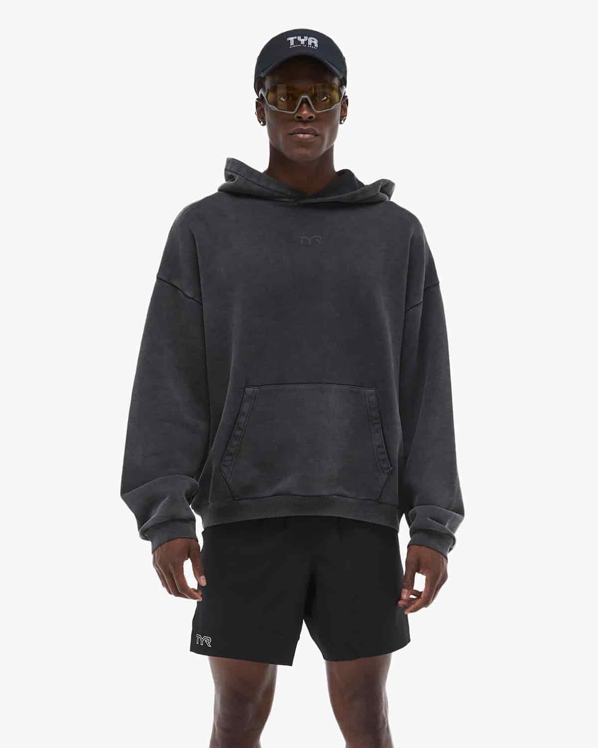 Men's Vintage Wash Oversized Pullover Hoodie - Garment Dyed