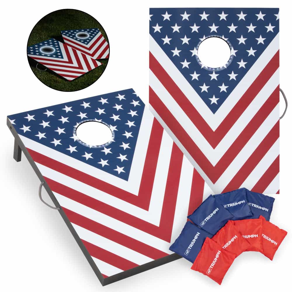 Triumph 2X3 Led Patriotic Cornhole Set