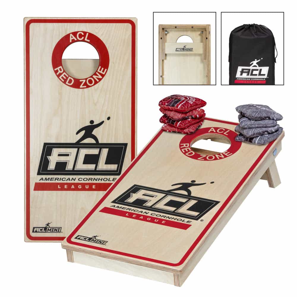 American Cornhole League Comp Mini 1X2 Cornhole Board With Dual-Speed Mini Bags