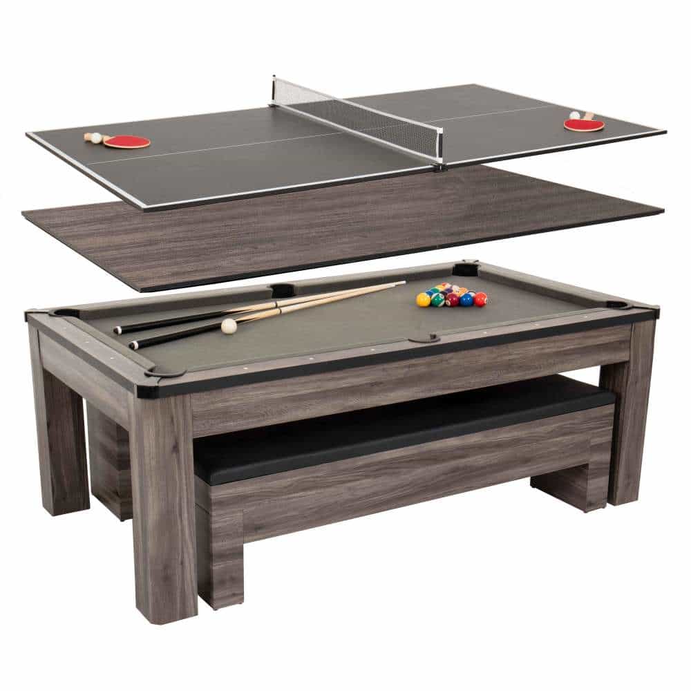 Hampton 3-In-1 Combo Game Table | Billiards + Ping Pong + Dining