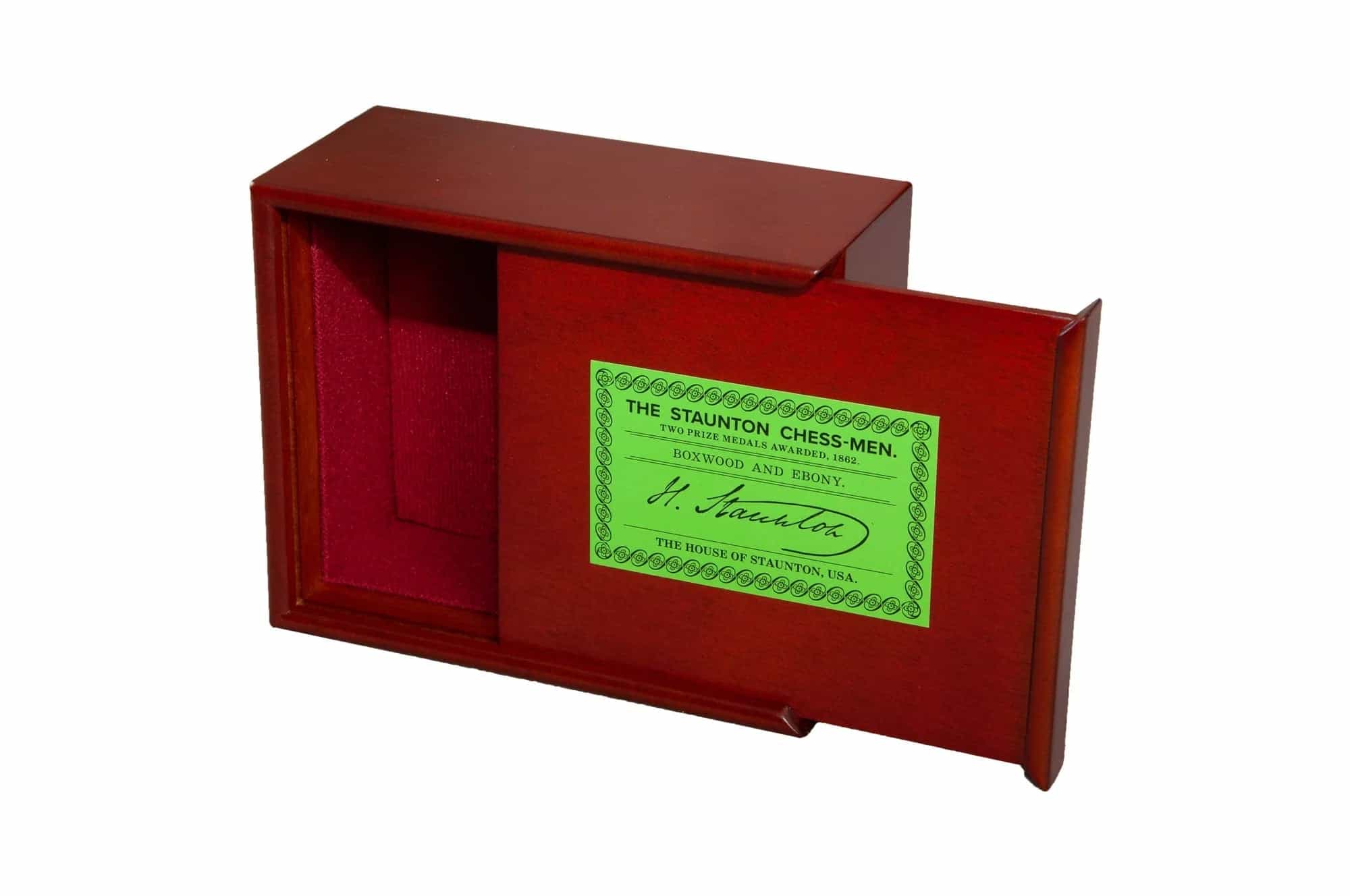 Reproduction Of The Circa 1865-1869 Mahogany Slide-Top Chess Box - Library Size