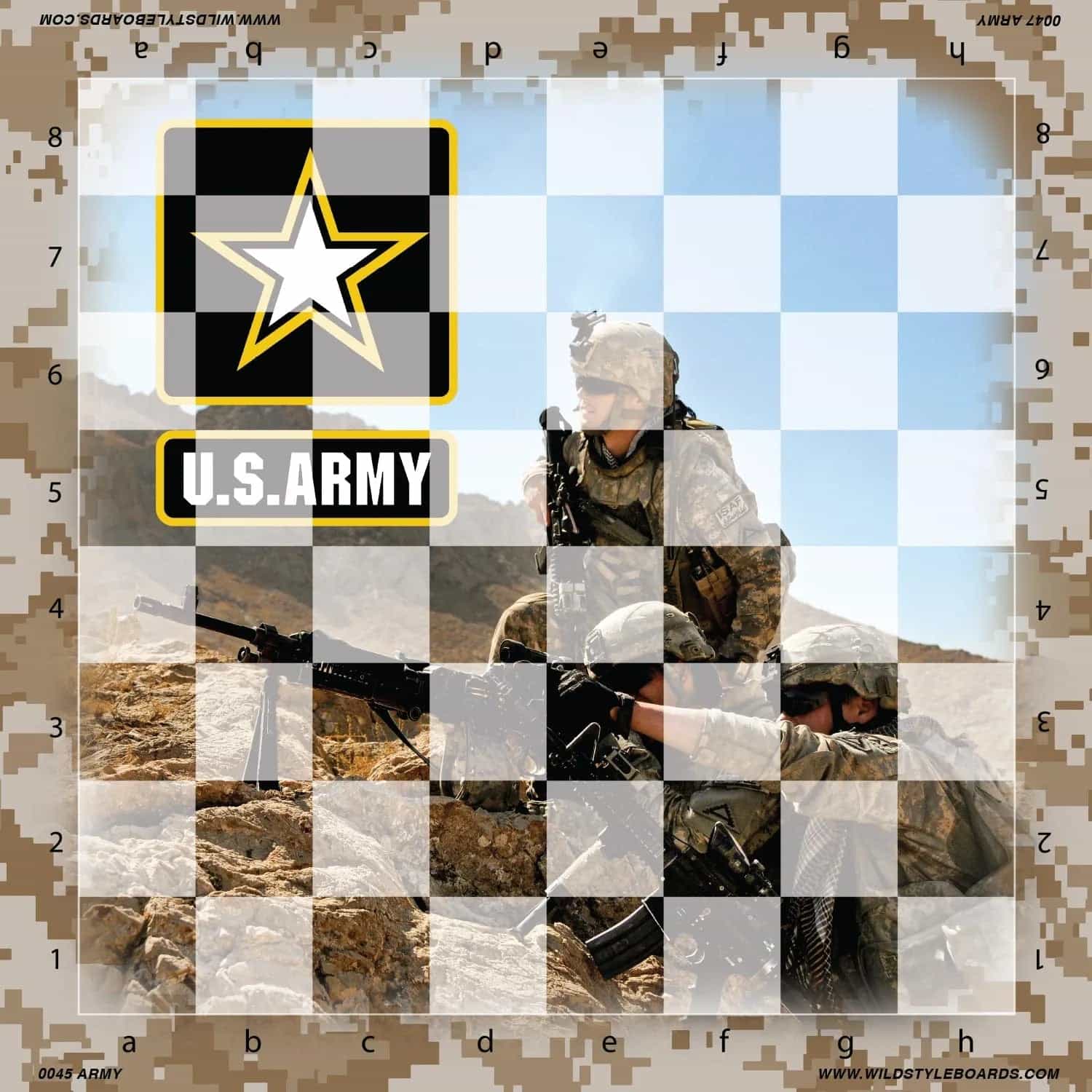 United States Army - Full Color Vinyl Chess Board