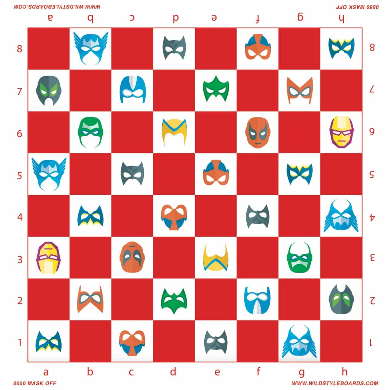 Mask Off - Full Color Vinyl Chess Board