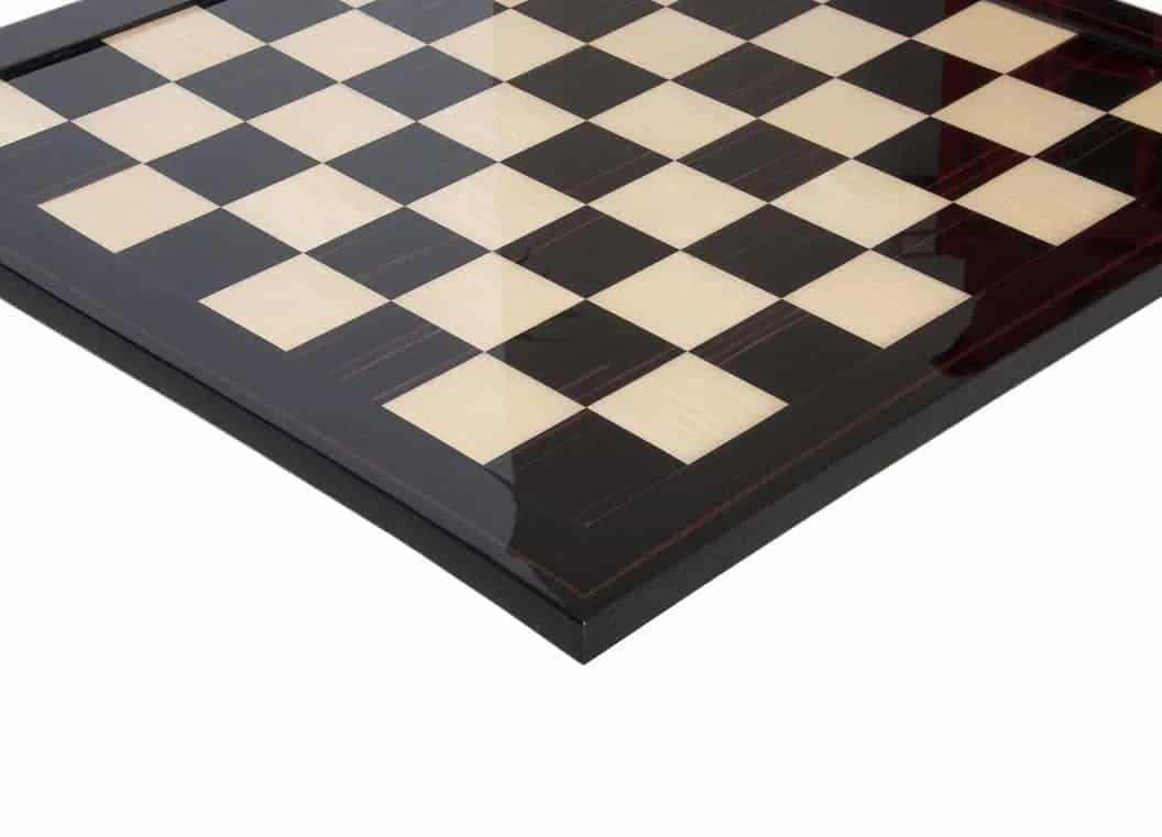 Macassar Ebony & Maple Signature Traditional Chess Board - Gloss Finish