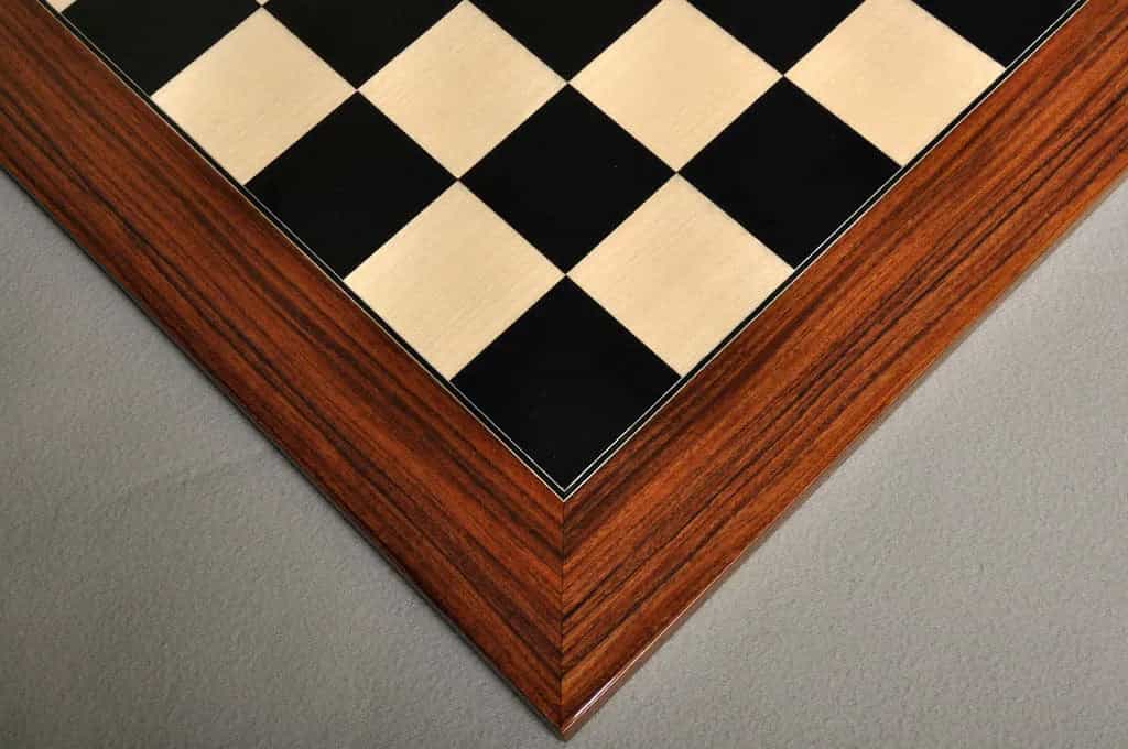 Black Anegre And Bird's Eye Maple Standard Traditional Chess Board