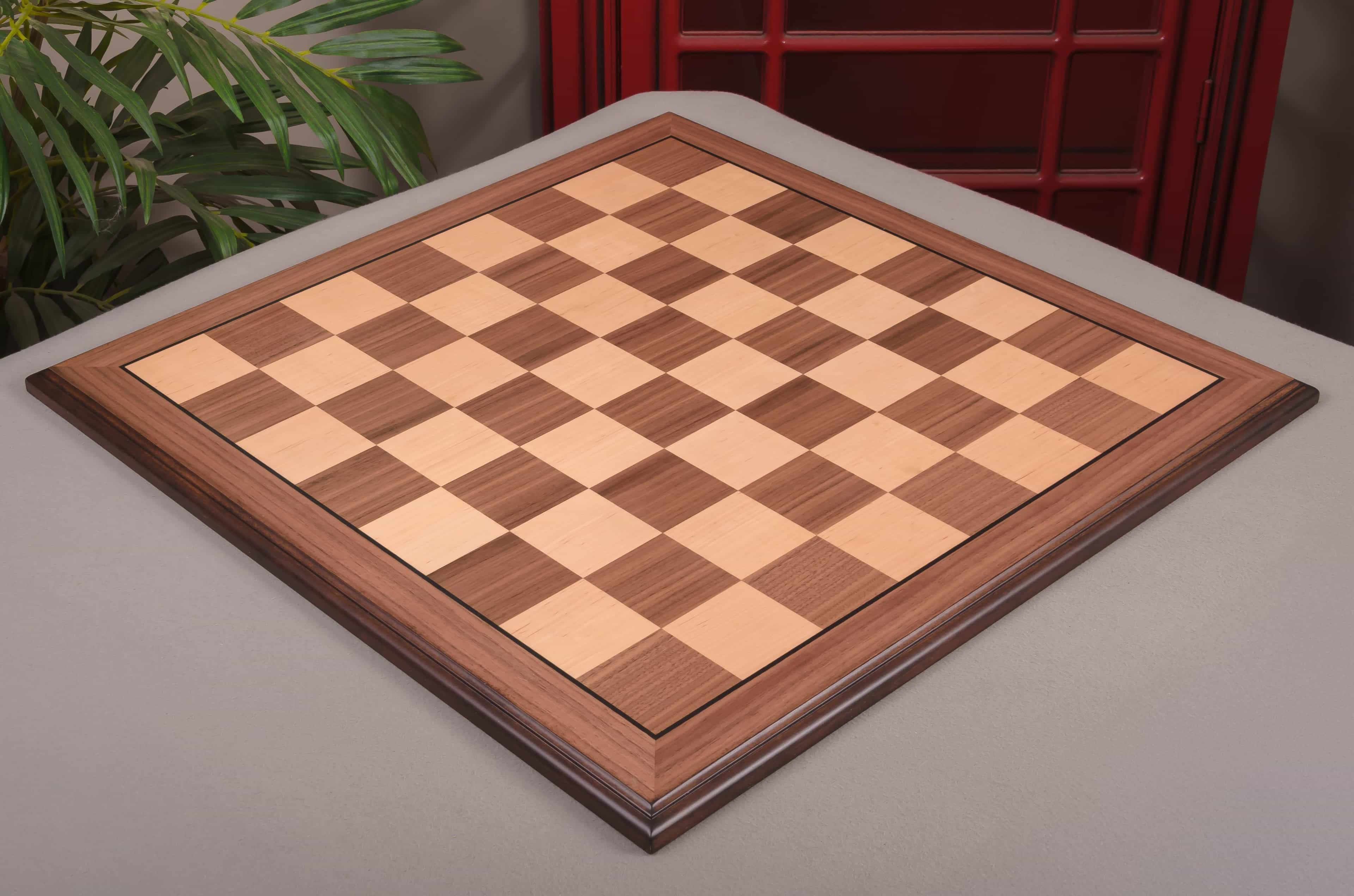 Walnut And Maple Superior Traditional Chess Board