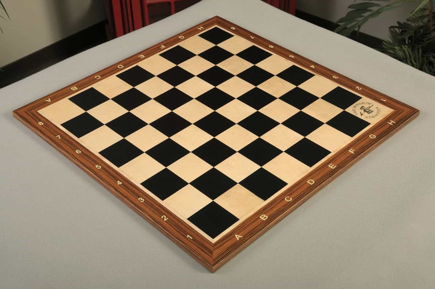 Black Anegre And Maple Wooden Tournament Chess Board