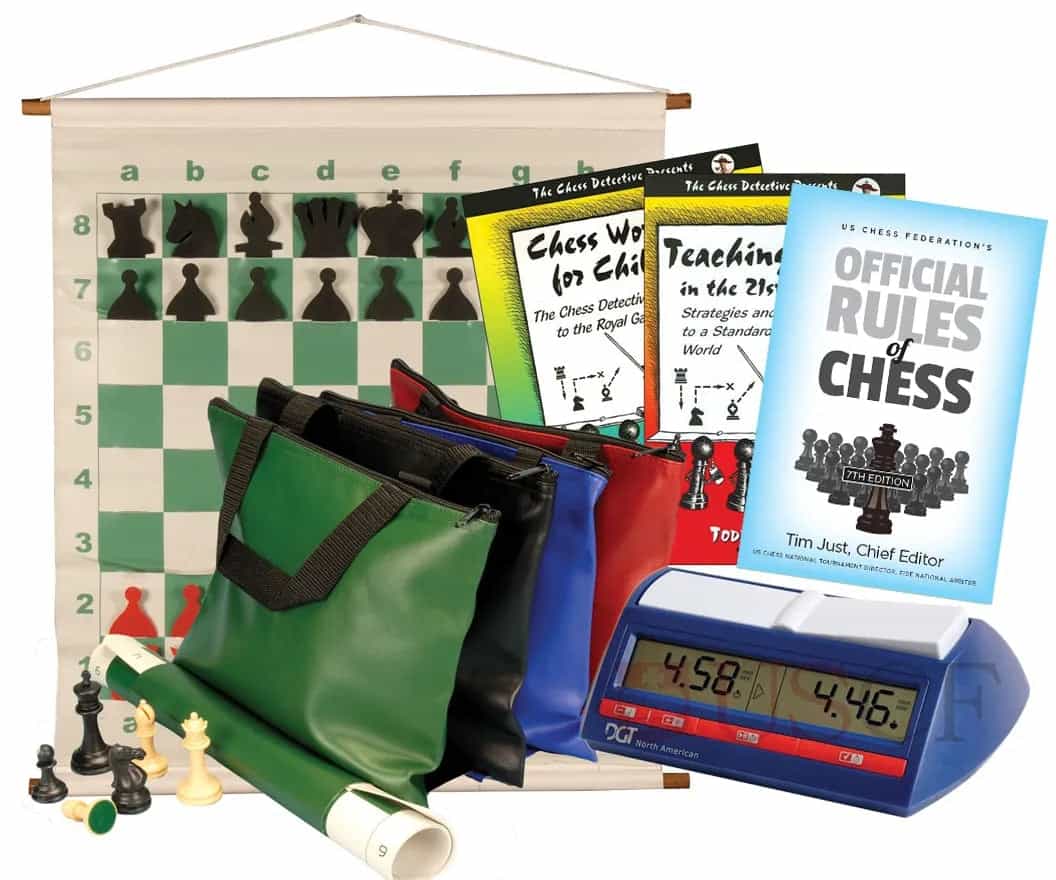 Scholastic Chess Club Starter Kit - For 10 Members - With Dgt North American Chess Clocks