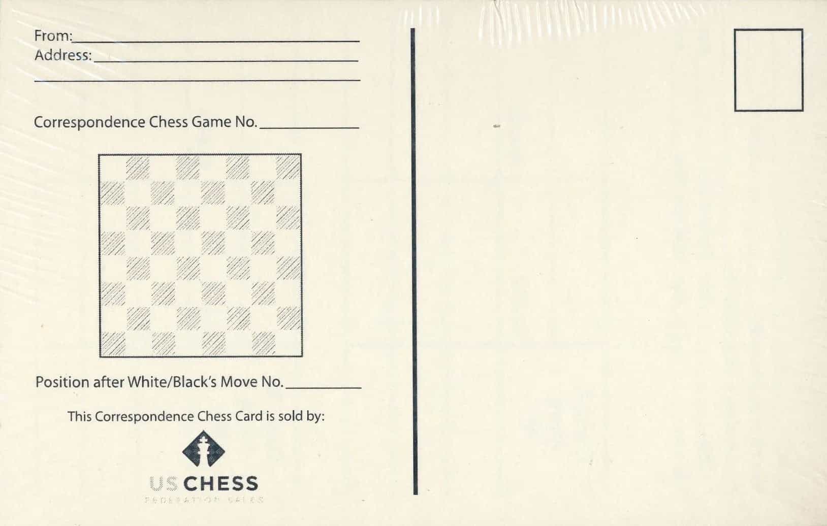 Correspondence Chess Move Mail Card - 50 Pack