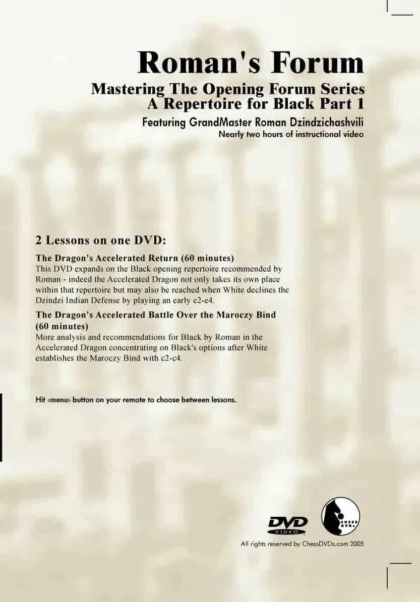 Roman's Lab - Volume 31 - Mastering The Opening Forum Series - A Repertoire For Black - Part 1