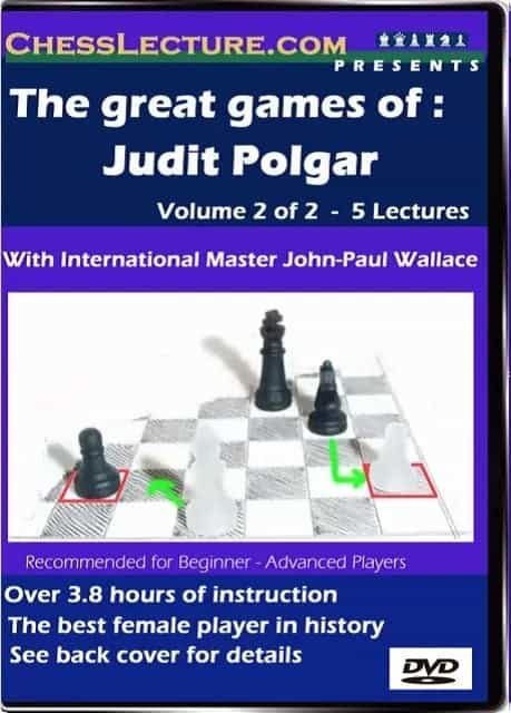 E-Dvd The Great Games Of Judit Polgar - 2 Dvd's - Chess Lecture - Volume 31