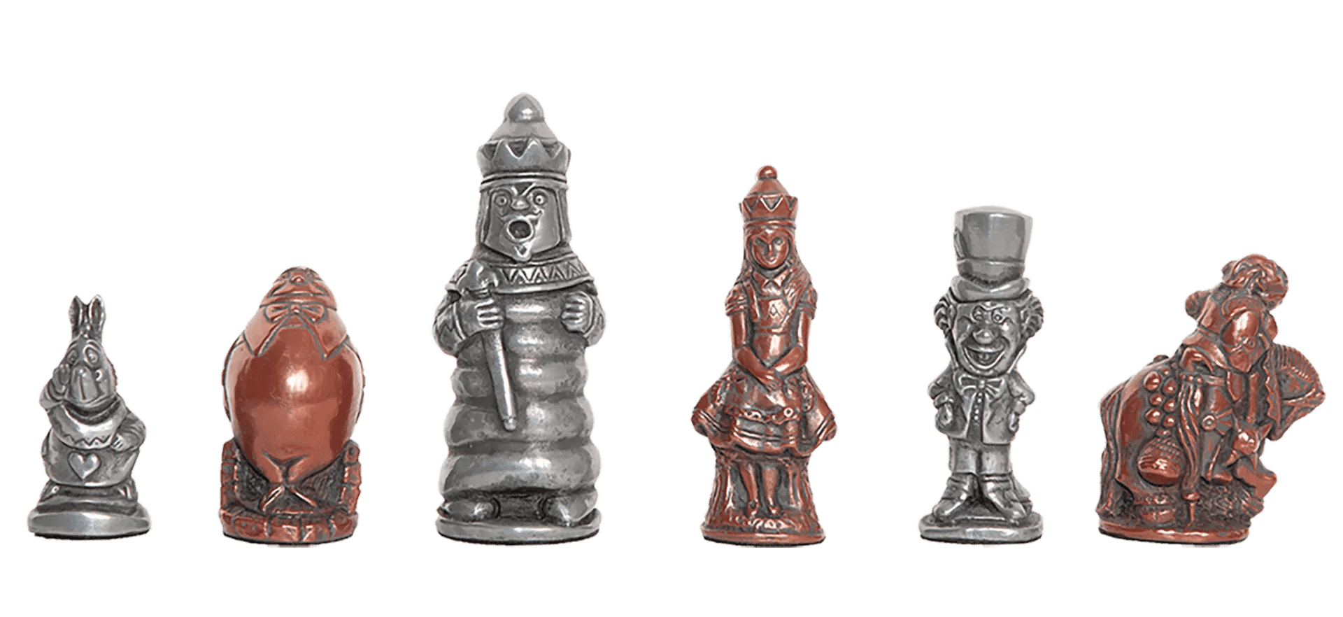 Alice In Wonderland Chess Pieces - 3.5" King - Metallic