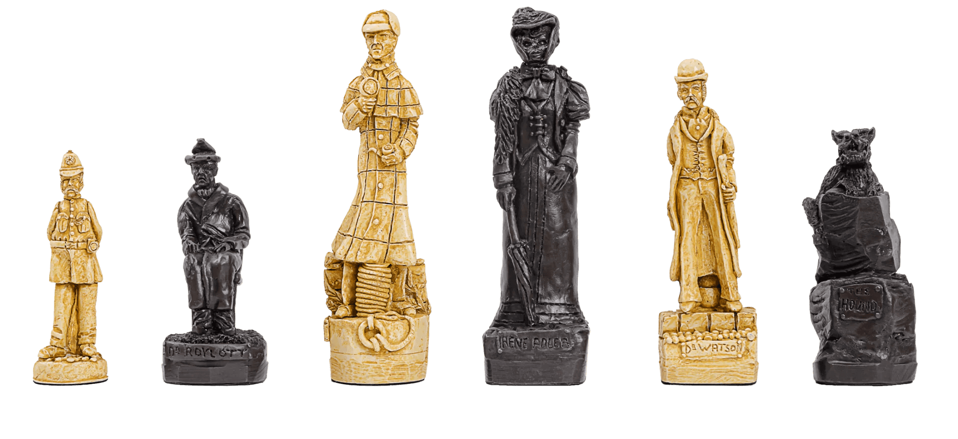 The Sherlock Holmes Series Chess Pieces - 5.95" King - Brown And Natural