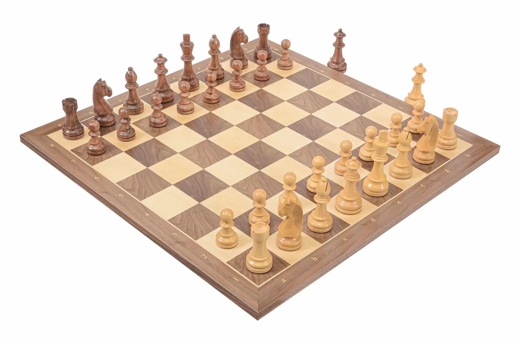 Pre-Order - Rechapados Ferrer Chess Set And Walnut Chess Board Combination