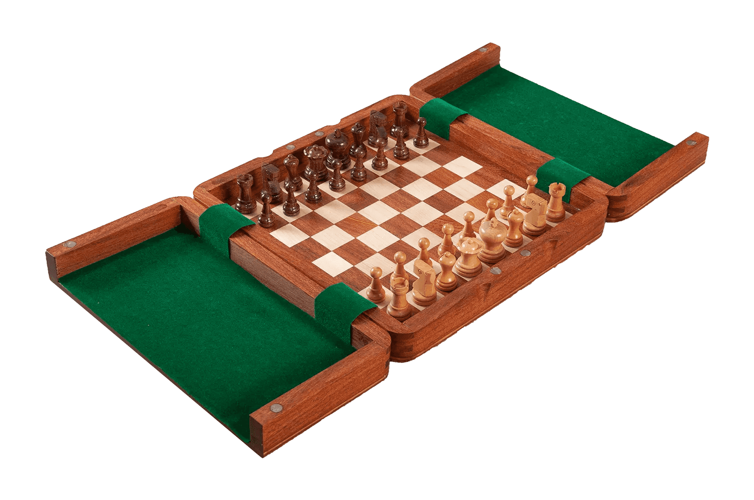 Ultimate Wooden Magnetic Travel Chess Set - 10"