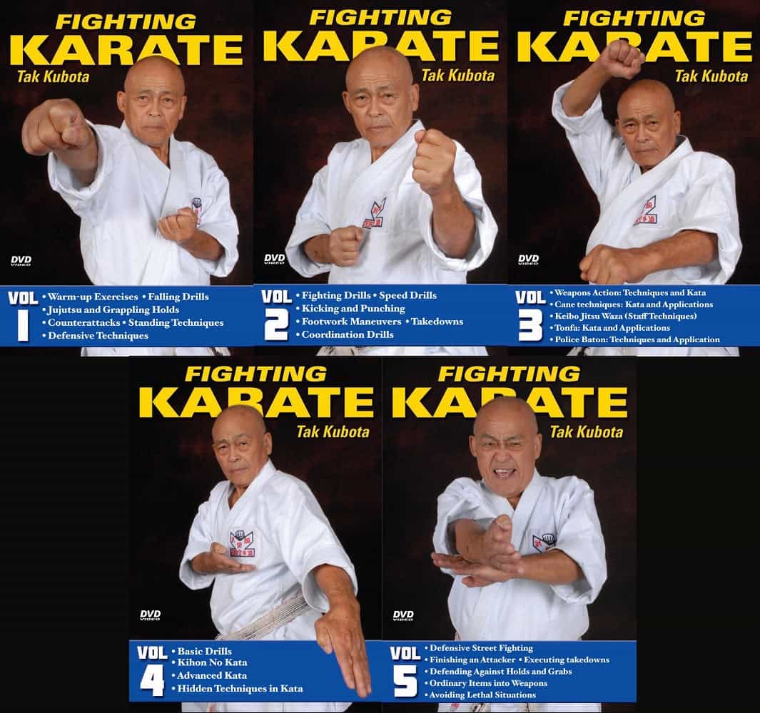 5 Dvd Set Fighting Karate Gosoku Ryu Weapons Street Self Defense Takayuki Kubota