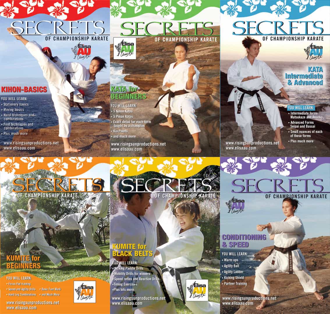 6 Dvd Set Elisa Au Secrets Of Chamionship Karate