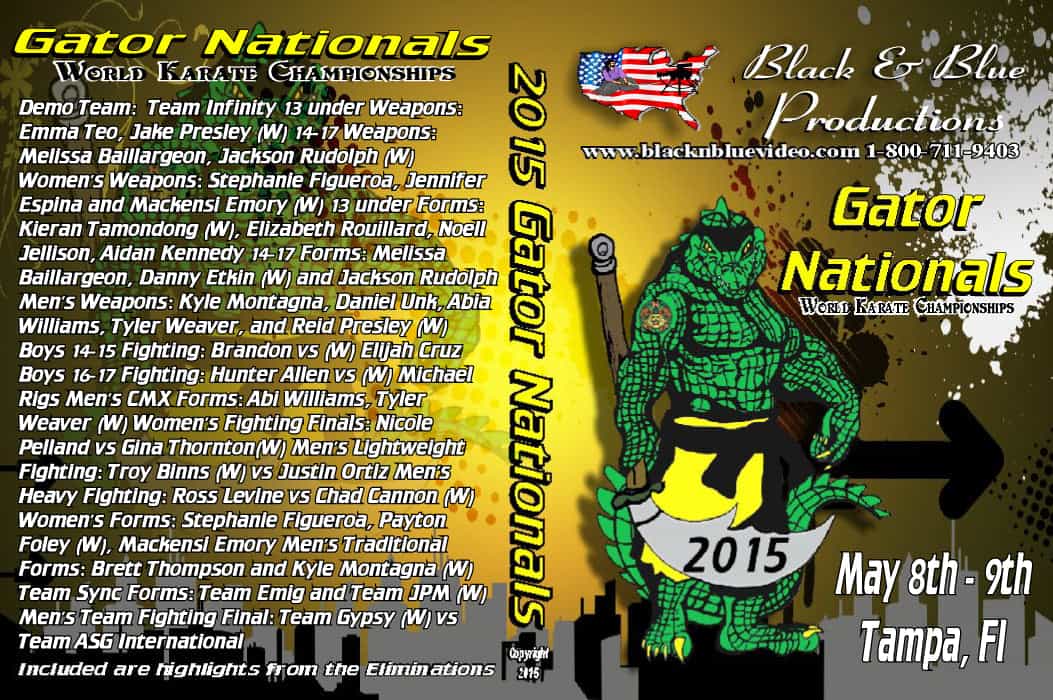 2015 Gator Nationals Karate Martial Arts Tournament Dvd Sparring Forms Demos