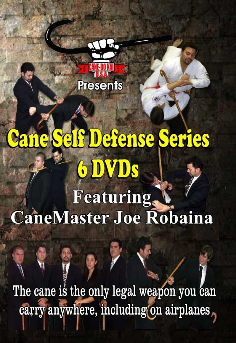 6 Dvd Set Complete Cane Self Defense Training Series - Gm Joe Robaina
