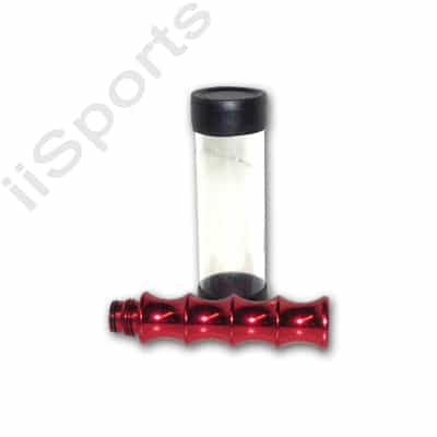 Red 32 Degrees Co2 Air Gas Thru Vertical Asa Screw In Paintball Gun Grip New!
