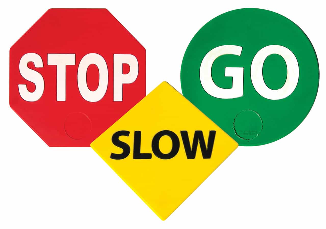 Stop, Slow, Go Set Of 3