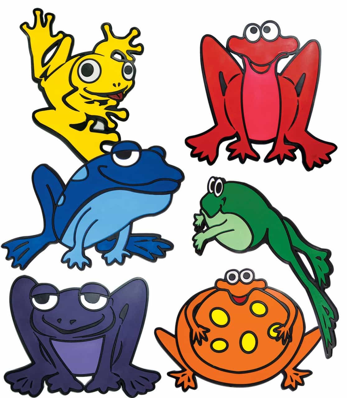 Poly Frogs, Set Of 6