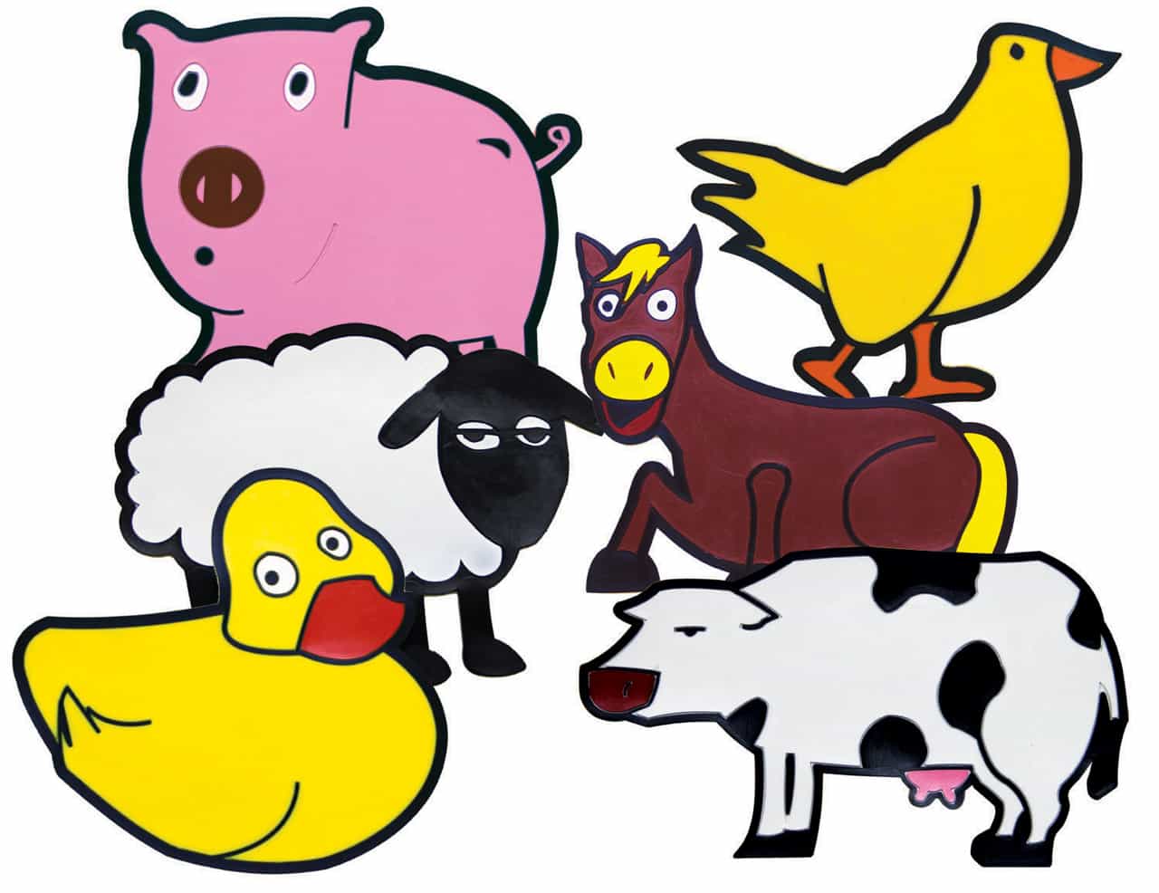 Farm Animals, Set Of 6