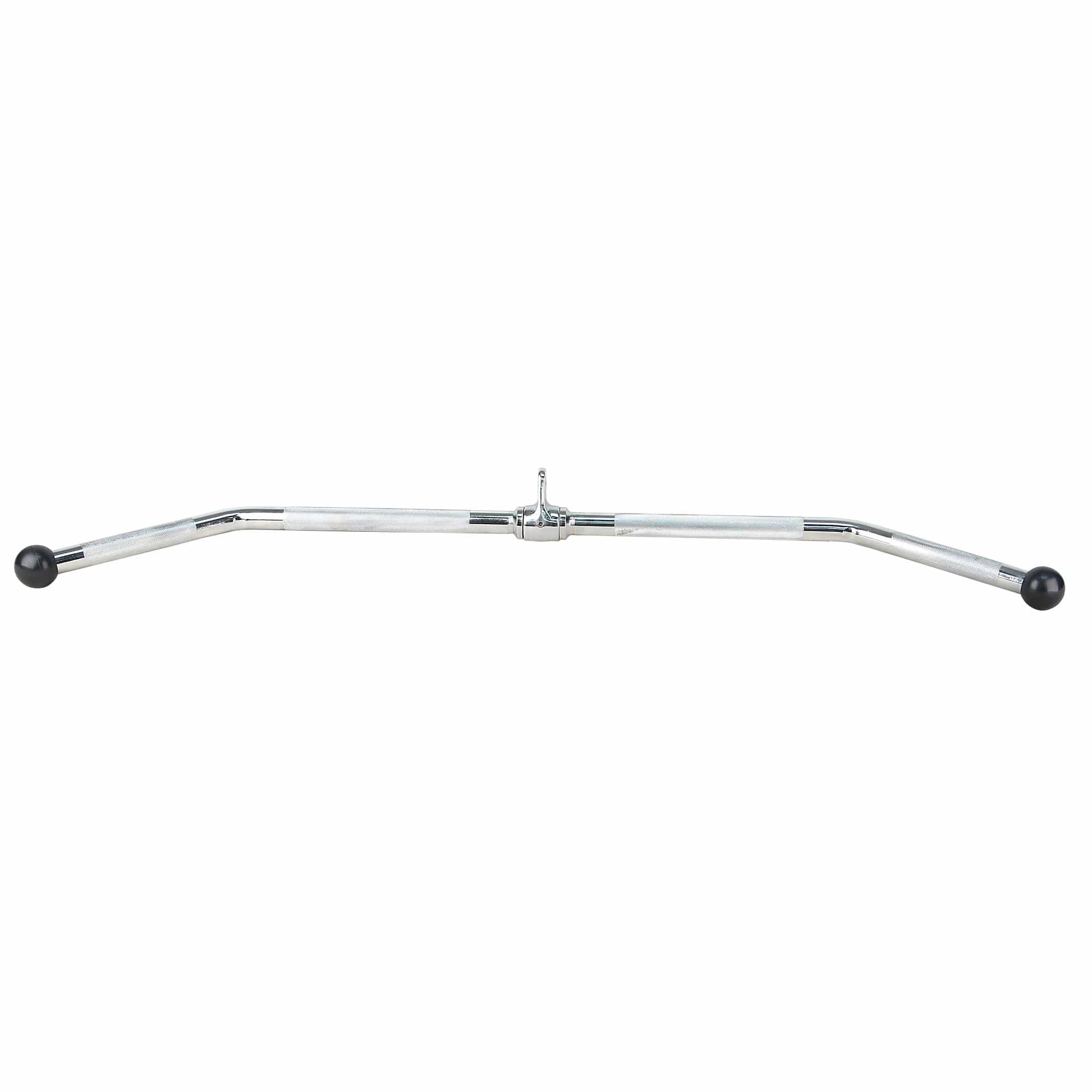 Attachment Bar, 41", Revolving Lat Bar With Knurled Grip Area, Rubber Ends, Chrome