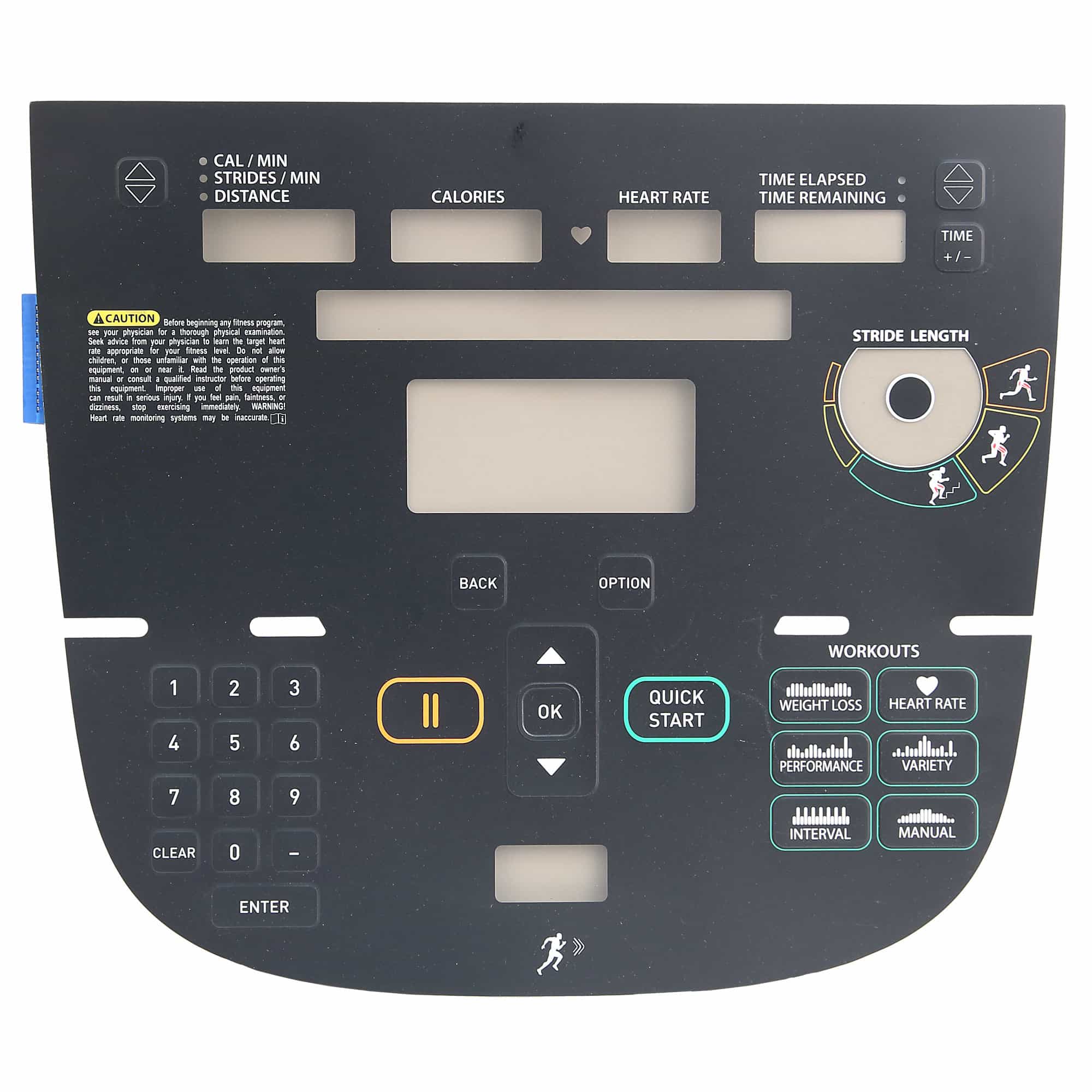 Overlay And Keypad, P30, Amt10-833, Precor
