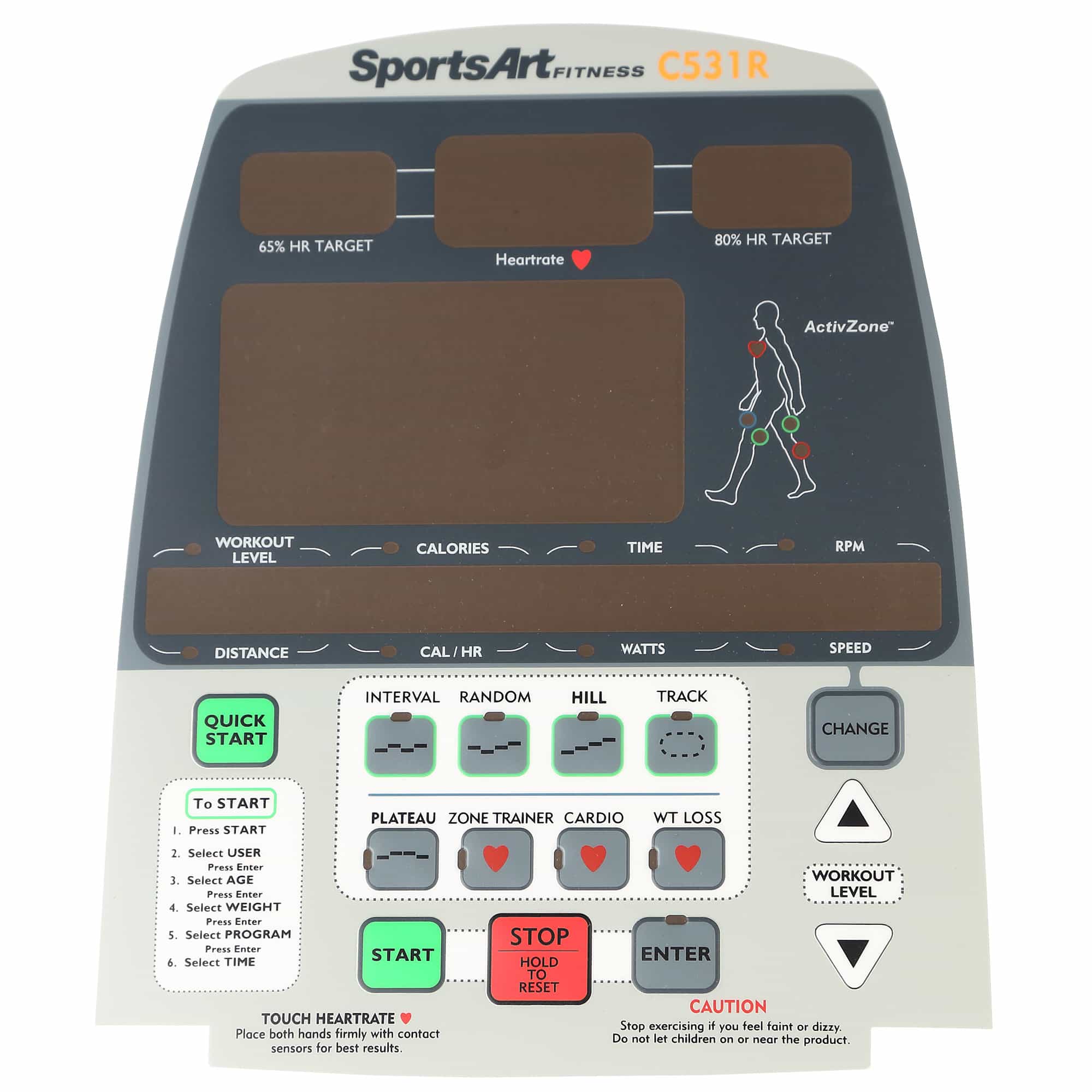 C531r Display Overlay, Sportsart