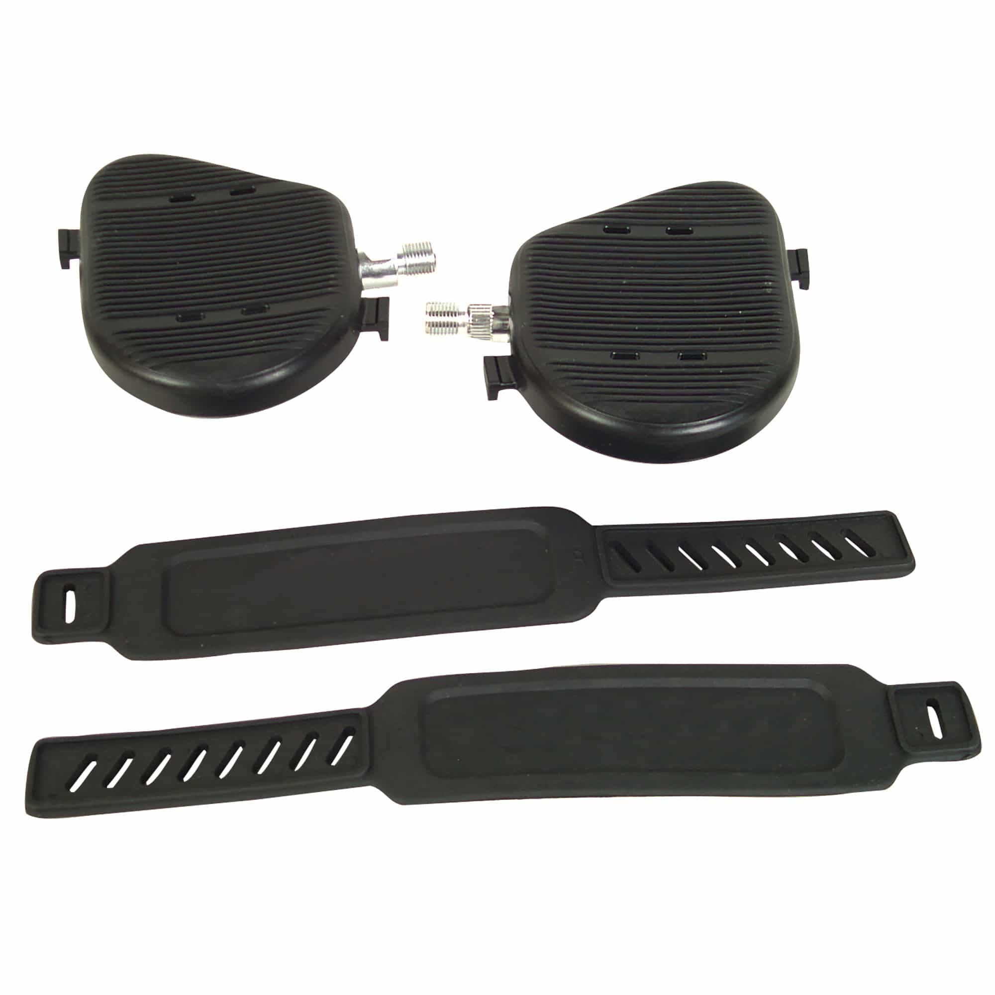 Bike Pedals, Set With Extra Long Straps, 1/2"