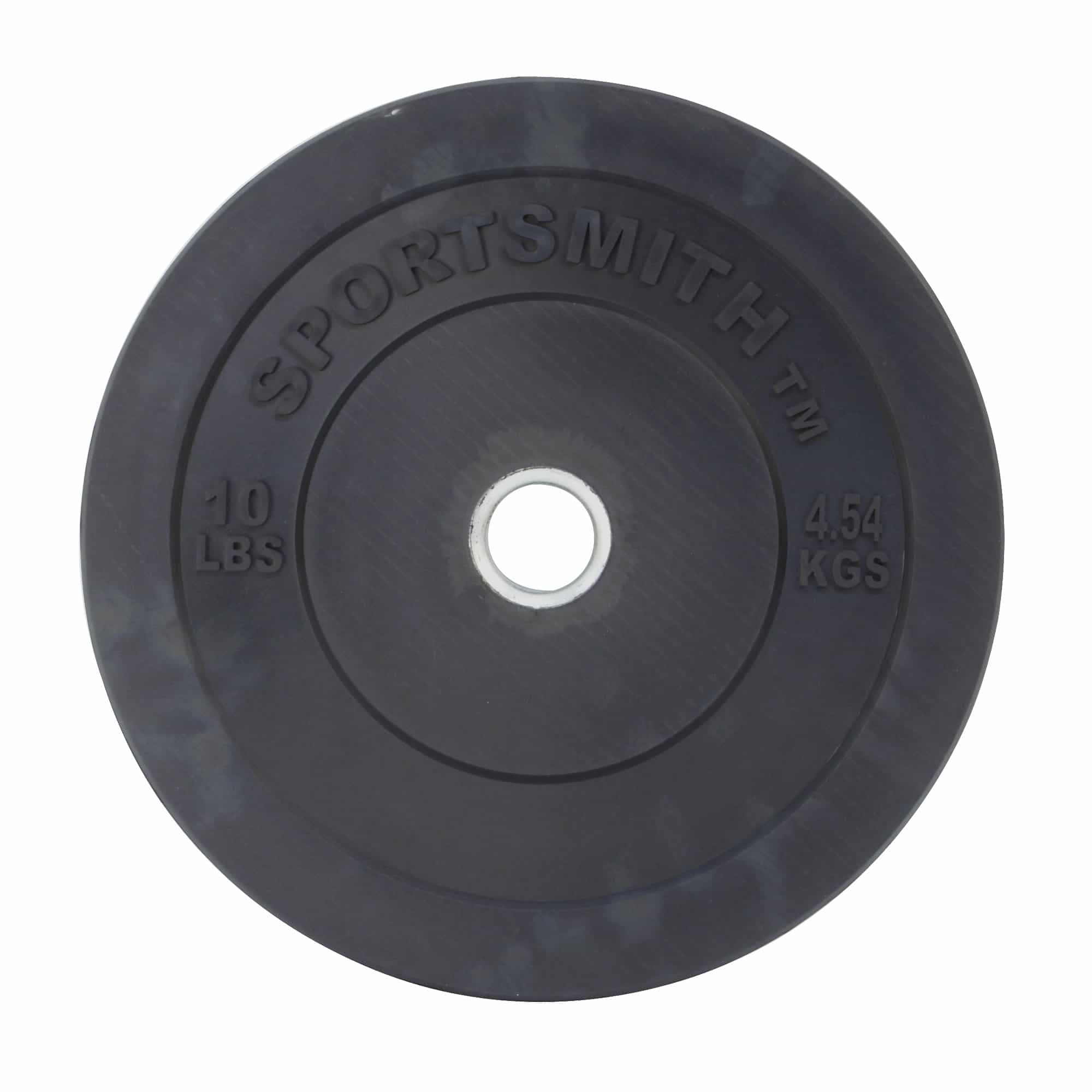 Premium Olympic Rubber Bumper Plate, Sportsmith, 10Lb, Black