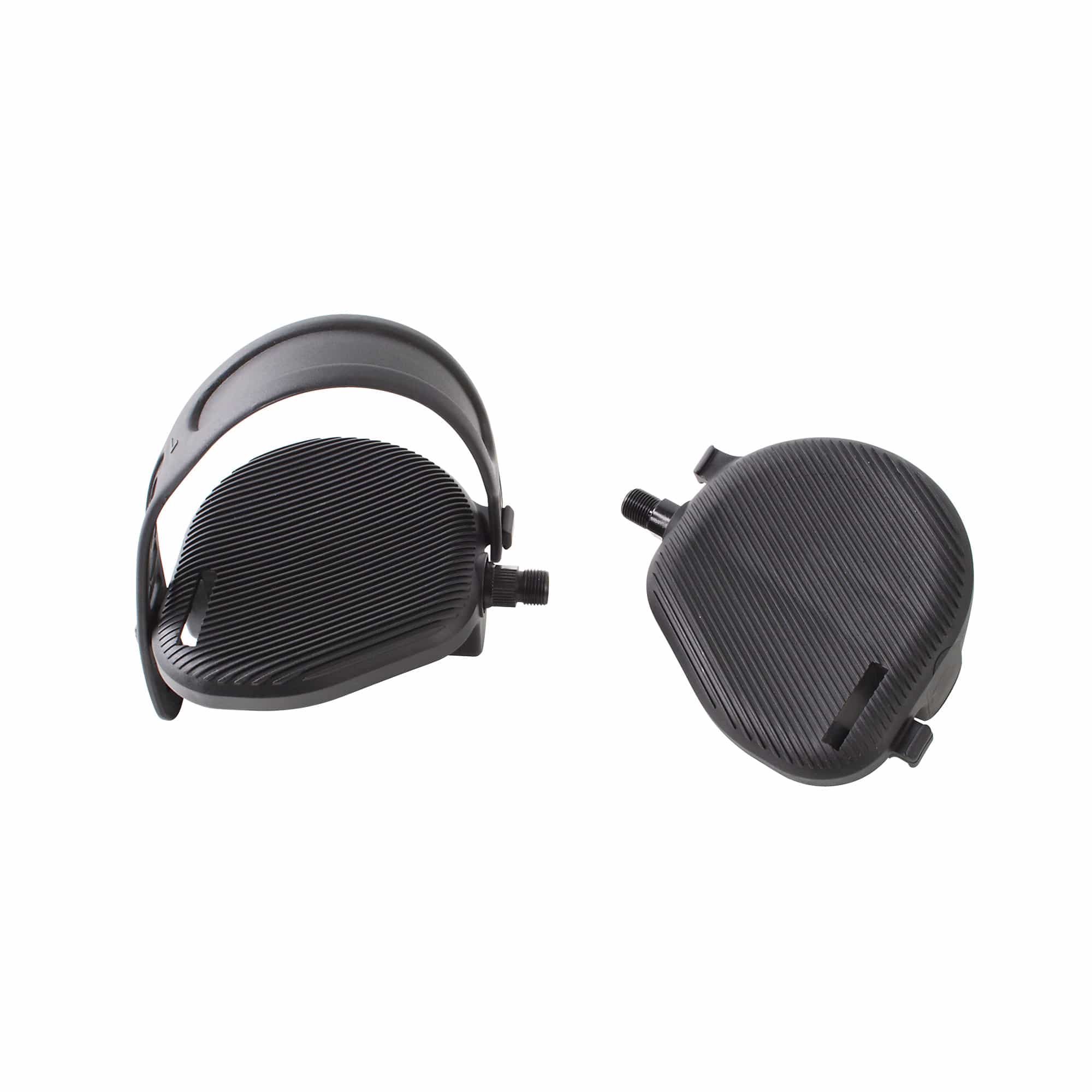 Bike Pedals, "Extra Wide" Set With Straps, 9/16" Keiser