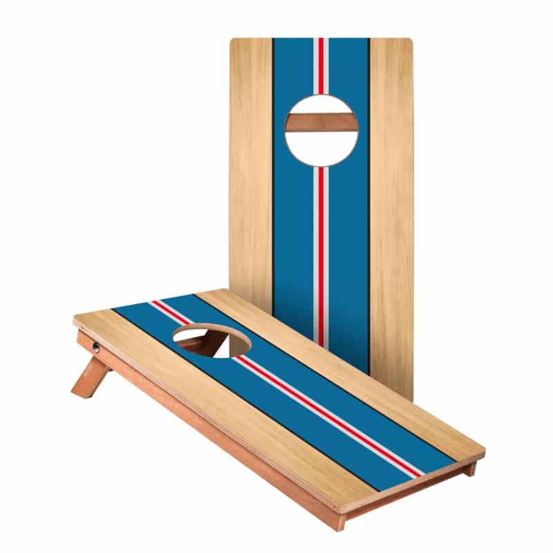 Classic Stripes Red White Blue Backyard 1X2ft Cornhole Boards