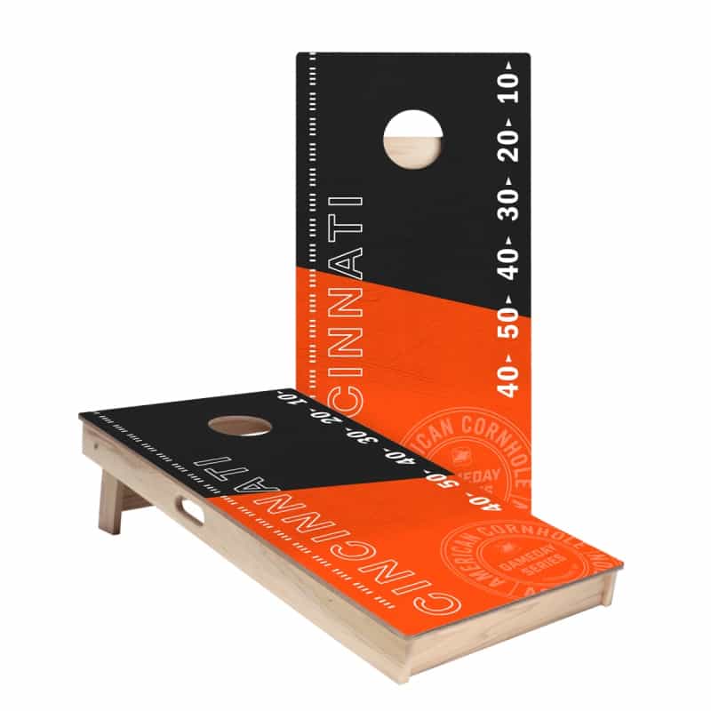 Cincinnati Football Gameday Stadium Star Cornhole Boards
