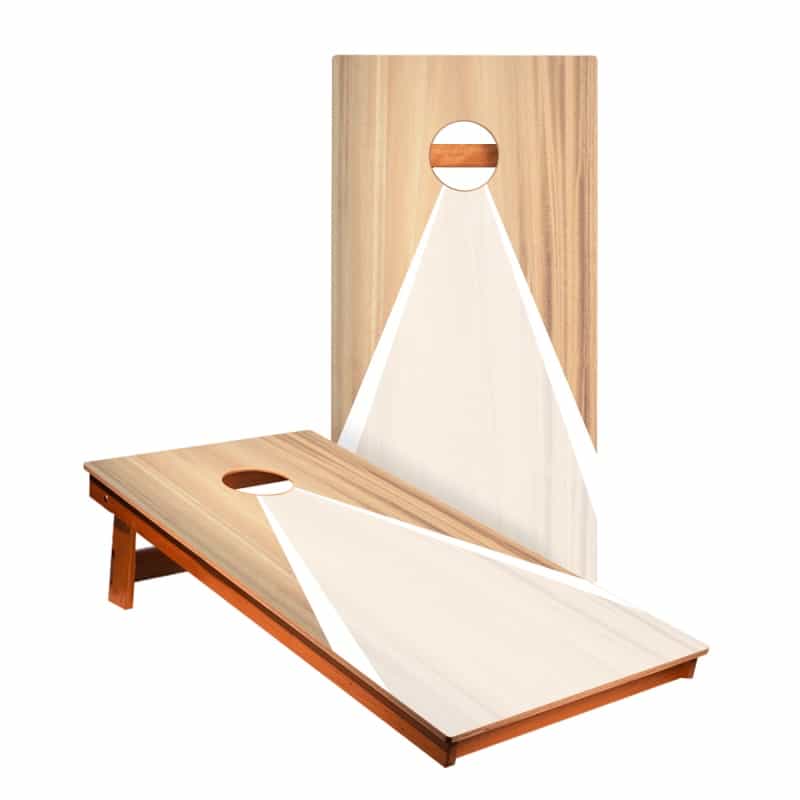 Classic Triangle White Wood Backyard 2400 Cornhole Boards