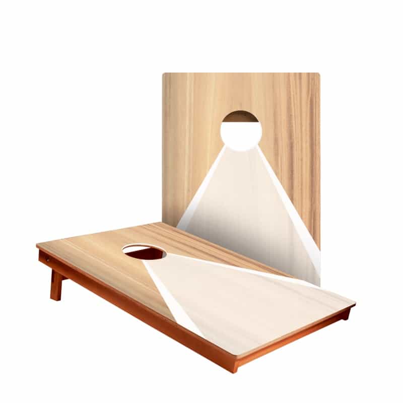 Classic White Wood Triangle Backyard 2300 Cornhole Boards