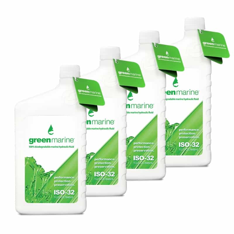 Power-Pole 4-Pack Of Green Marine ISO-32 Hydraulic Fluid