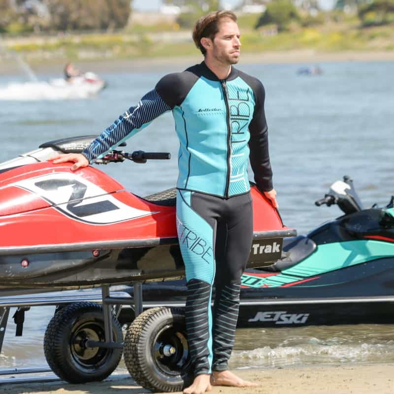 Circuit John & Jacket Wetsuit 2 Piece Set - Aqua Blue