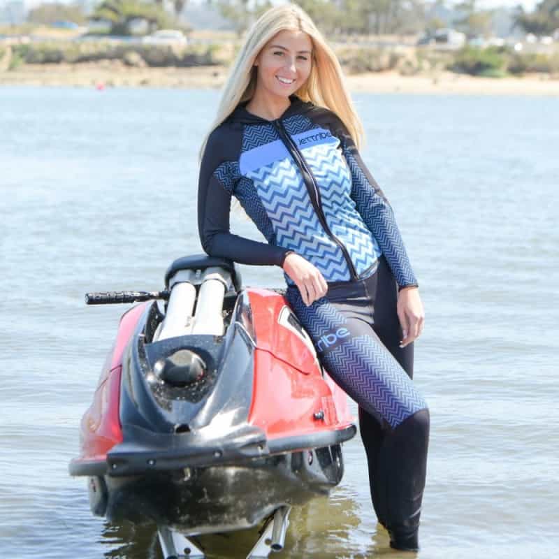Ladies Lycra Ride Suit - Cool Blue