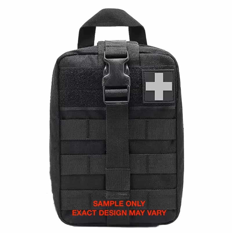 Kemp Usa Large Trauma Ifak Molle Tactical Pouch With Rip-Away Panel, Black