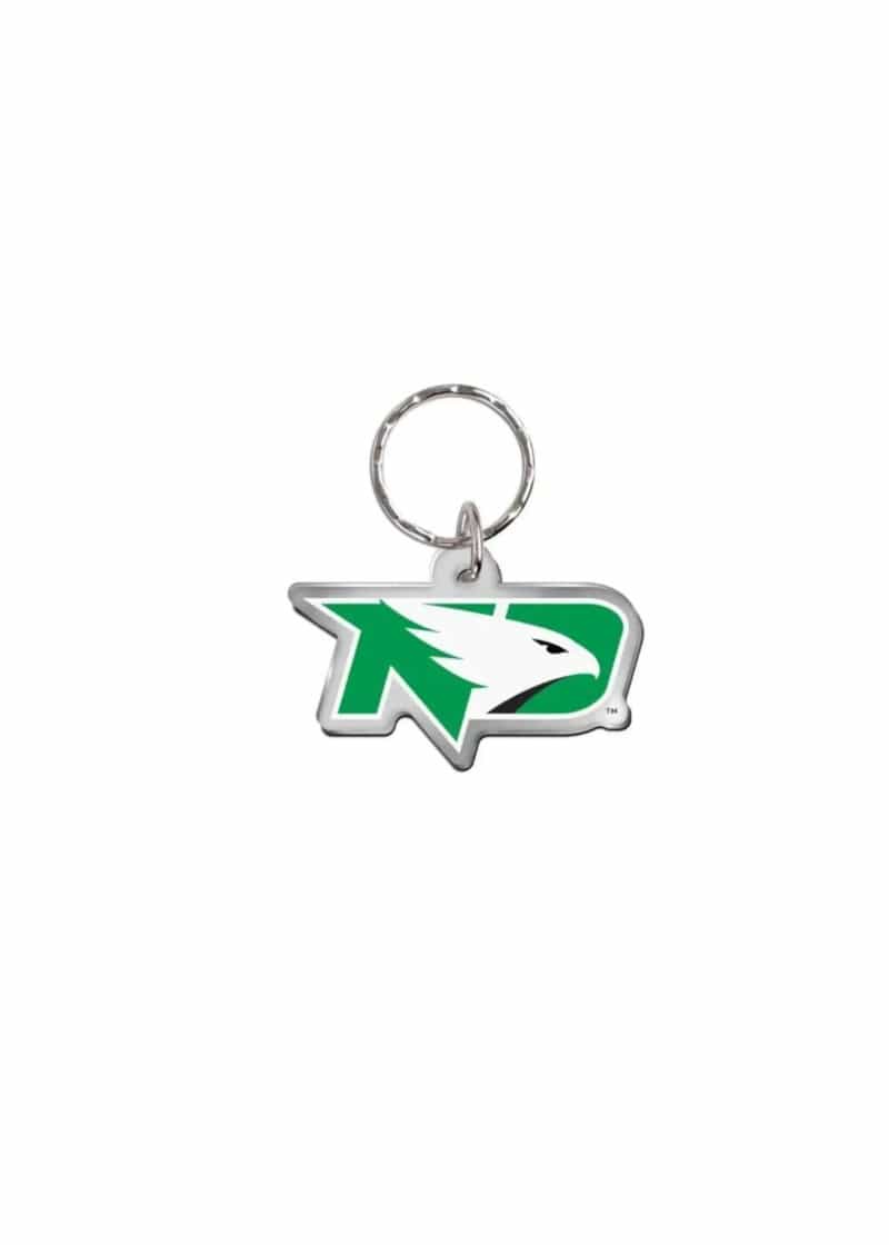 North Dakota Fighting Hawks Freeform Key Ring