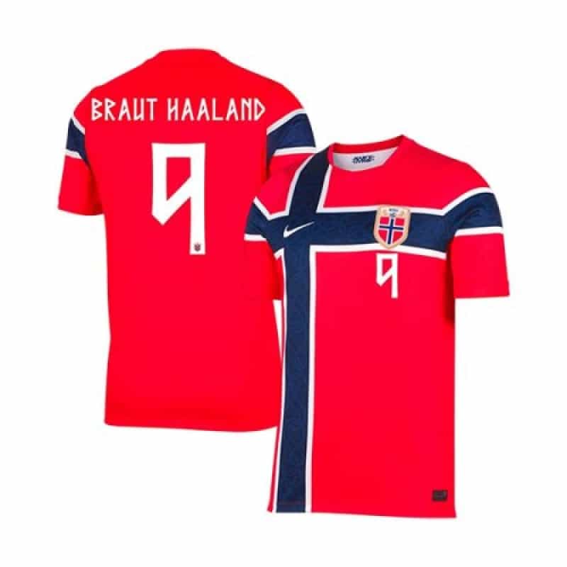 World Cup 2026 Norway Braut Haaland #9 Home Soccer Jersey