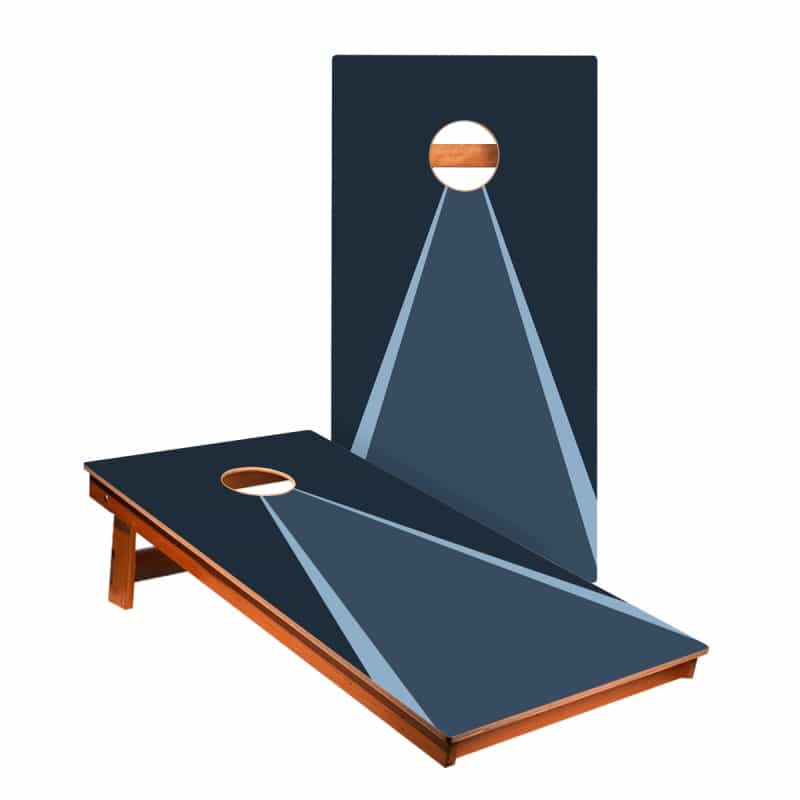 Classic Triangle Monotone Blue Backyard 2400 Cornhole Boards