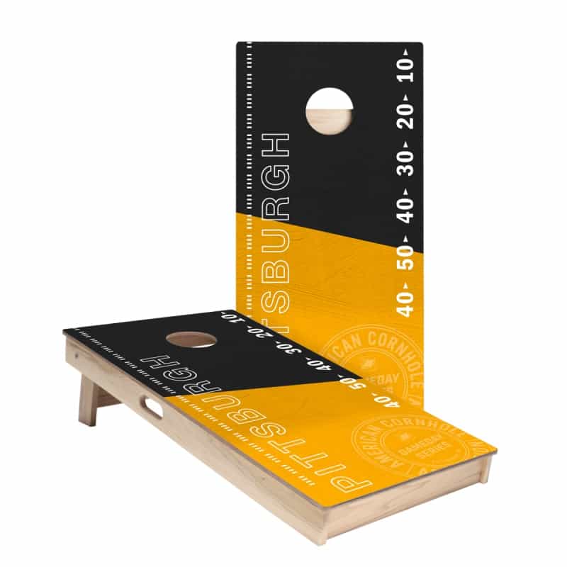 Pittsburgh Football Gameday Stadium Star Cornhole Boards