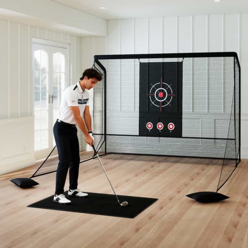 Golf Practice Hitting Net with Dual Side Barriers